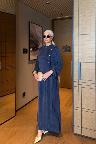 Orkide Elbise Lacivert