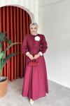 Parla Elbise Bordo