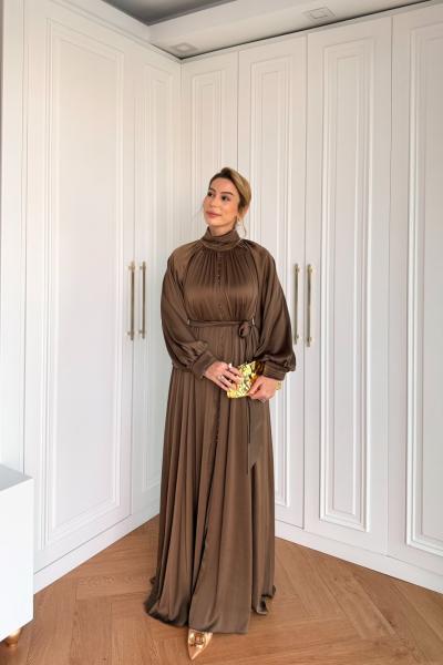 Pırıl Elbise Kahve