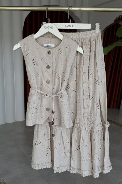 Saadet Etekli Takım bej