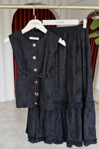 Saadet Etekli Takım Siyah