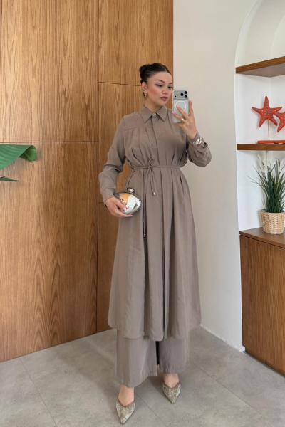 Samira Pantolon Takım Vizon