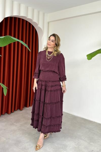 Selin Etekli Takım Bordo