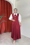 Sıla Etekli Takım Bordo