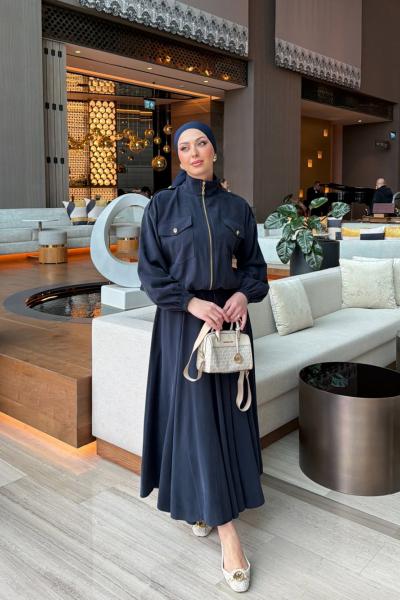 Sümeyra Etekli Takım Lacivert