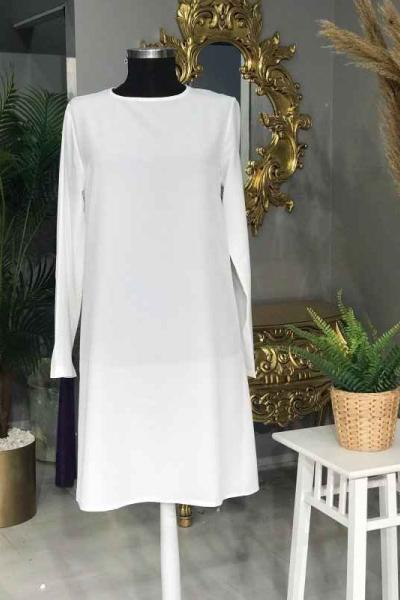 Uzun Kollu İçlik Beyaz