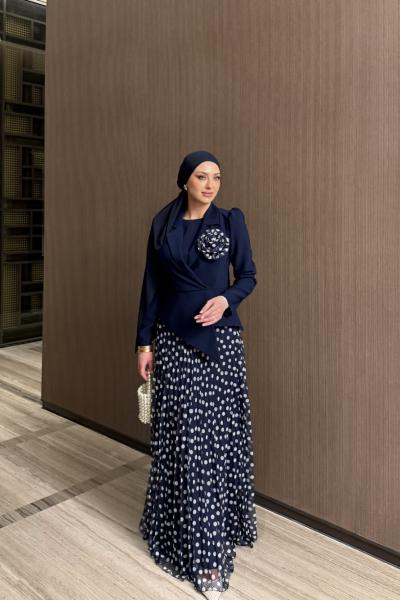 Zerda Etekli Takım Lacivert