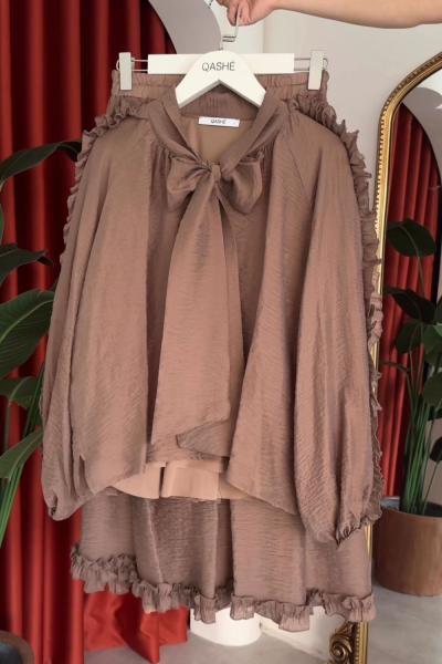 Zuhal Etekli Takım Kahverengi