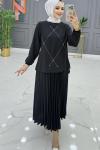 Müge Etek Takım Siyah
