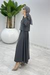 Antrasit Delal Etek Takım Tesettür Giyim
