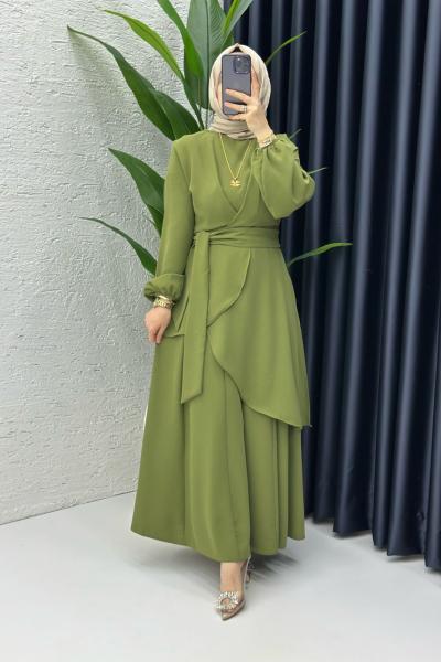 Haki Hanzade Takım Tesettür Giyim