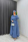 İndigo Premium Pera Elbise Ferace Tesettür Giyim