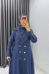 İndigo Premium Naz Jile Ferace Takım Tesettür Giyim