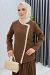 Kahve Rabia Etek Takım Tesettür Giyim