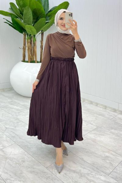 Kahve Züleyha bluz Tesettür Giyim