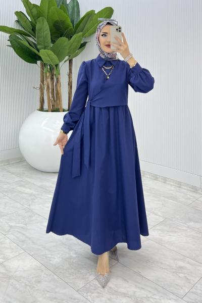 Laci Bağlamalı Elbise Tesettür Giyim