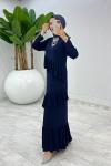 Lacivert Premium Tijen Elbise Tesettür Giyim
