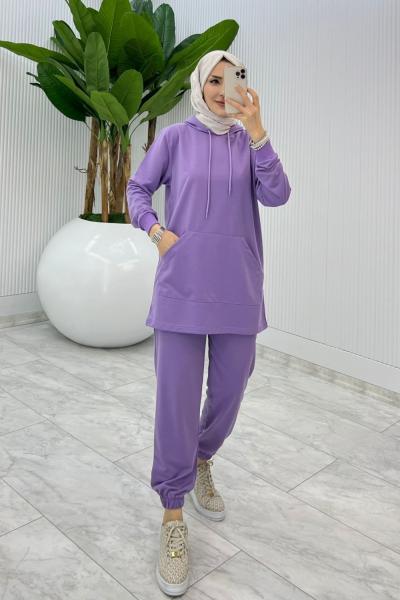 Lila Mine Takım Tesettür Giyim