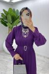 Mürdüm Uçuş Uçuş Elbise Tesettür Giyim