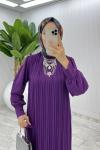 Mürdüm Uçuş Uçuş Elbise Tesettür Giyim