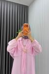 Pembe  Premıum Ceylan Elbise Tesettür Giyim