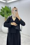 Siyah Delal Etek Takım Tesettür Giyim