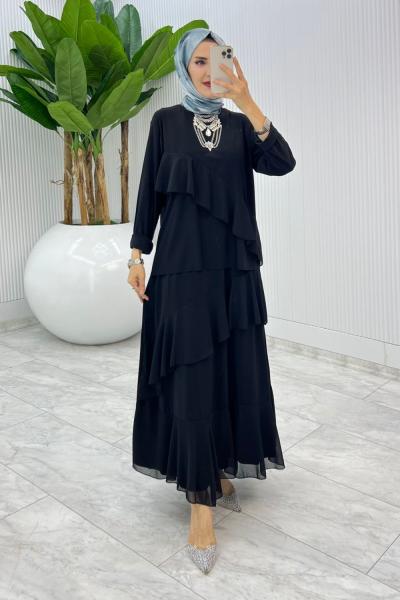 Siyah Nona Takım Tesettür Giyim