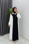 Siyah  Premıum  Aden ELbise Tesettür Giyim