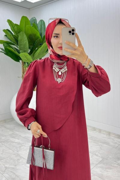 Vişne Premium Paris Elbise Tesettür Giyim