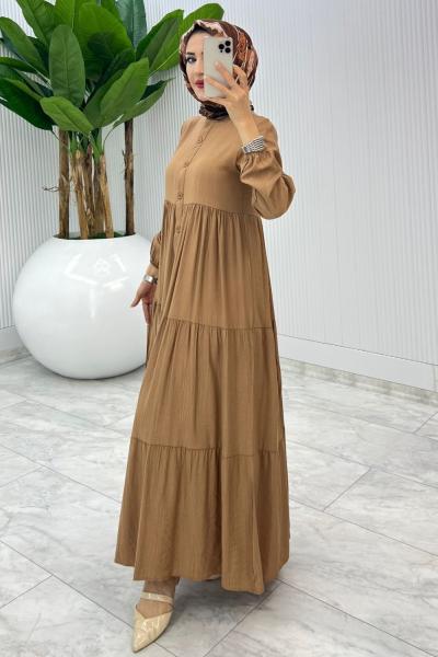 Vizon Çilek Elbise Tesettür Giyim