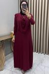 Esma Elbise Bordo Bordo