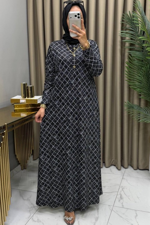 Meral Elbise Siyah Siyah
