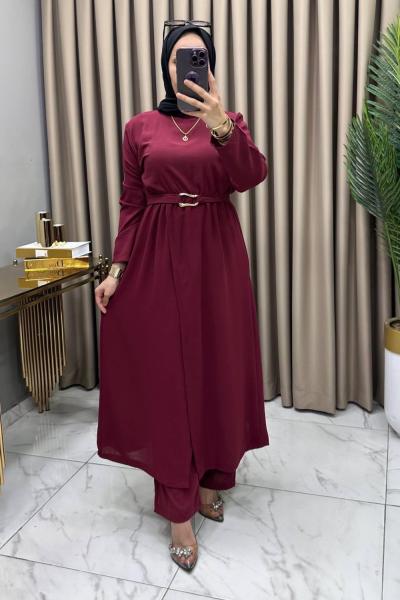 Nilgün Takım Bordo Bordo