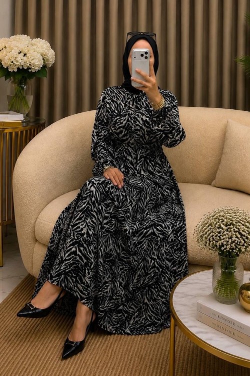 Sibel Elbise Siyah  Siyah