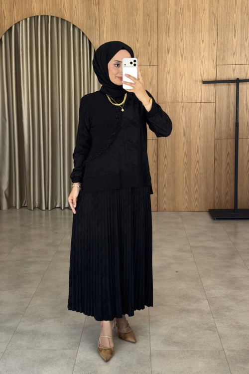 Ayşegül Etekli Takım - Siyah