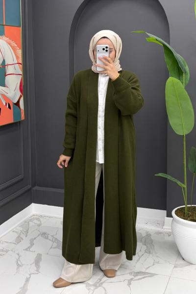 Bu Beril Uzun Hırka - Haki