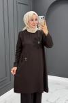 ÇİÇEK DETAYLI OYSHO TAKIM - Kahverengi