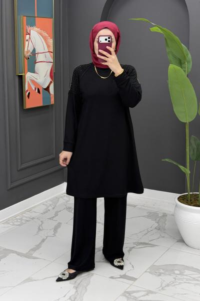 Derin pantolonlu takım