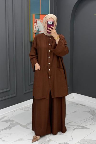 Fatoş Rahat Takım - Kahve