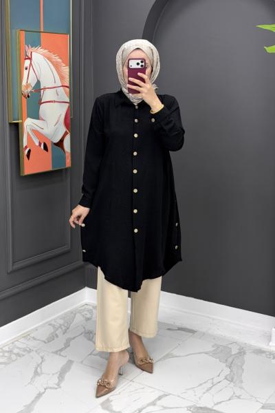 İnci Tunik - Siyah