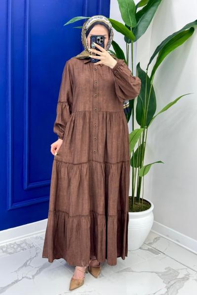 Leydi Elbise - Kahve