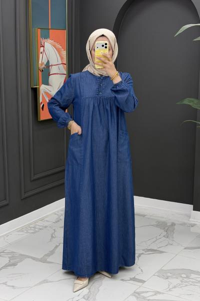 Milen Kot Elbise - Mavi