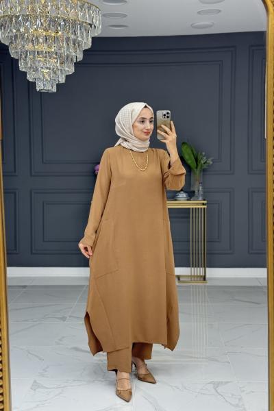 navide tesettür takım - camel