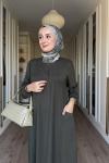 Niloş Oyhso Elbise - Haki