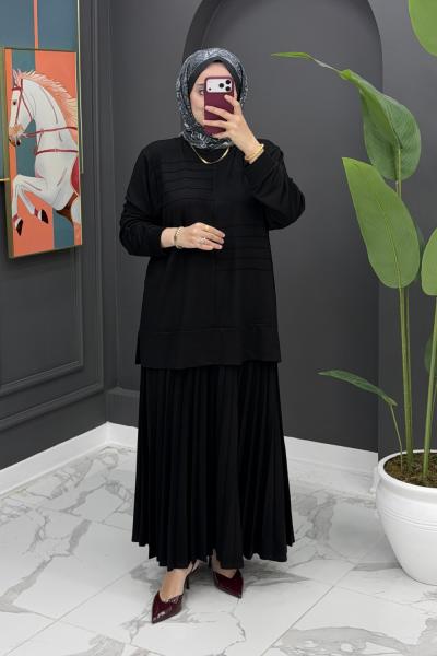 Safinaz Etekli Takım - Siyah