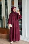 Zeliş Elbise -Bordo