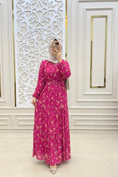 Aysima Tesettür Şifon Elbise