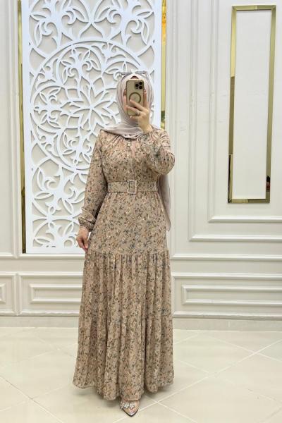 Aysima Tesettür Şifon Elbise