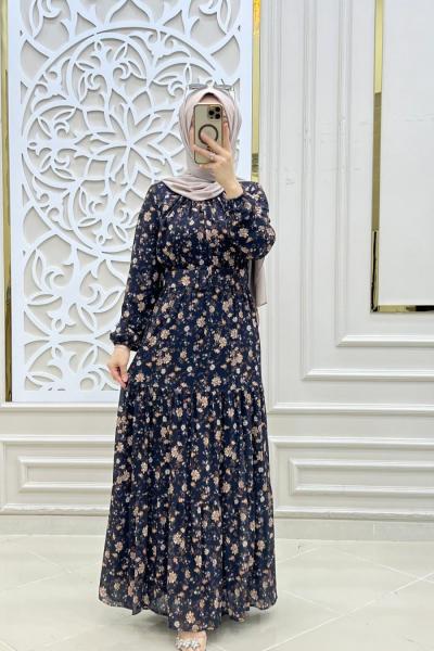 Aysima Tesettür Şifon Elbise