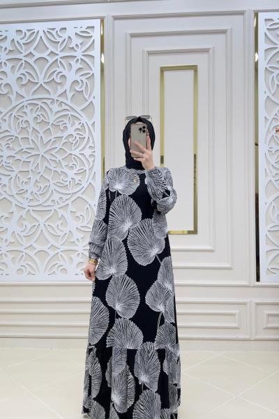 Deniz Tesettür Viskon Elbise